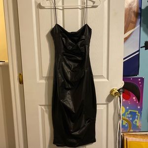 Faux leather dress-NEVER BEEN WORN